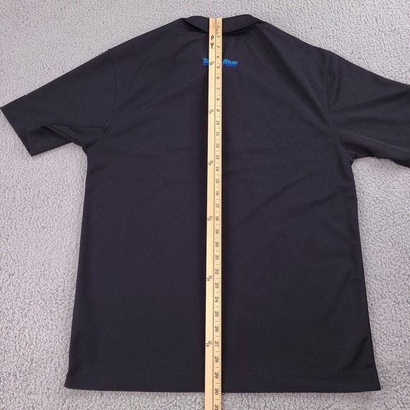 Nike Polo Shirt‎ Men's Medium Black Golf Dri-Fit Team Blue Embroidery - Picture 13 of 14